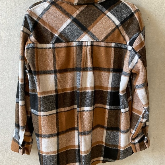 Automet Plaid Button-Up Shirt in Brown and Black. NWT Size S. - Picture 7 of 9